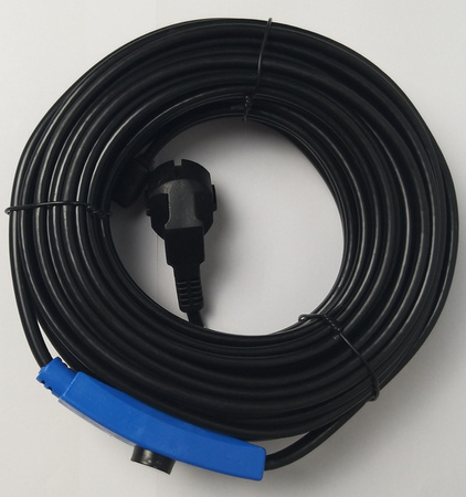 Kabel grzewczy przewód grzejny 14m z termostatem NIEBIESKI / HORIZONT